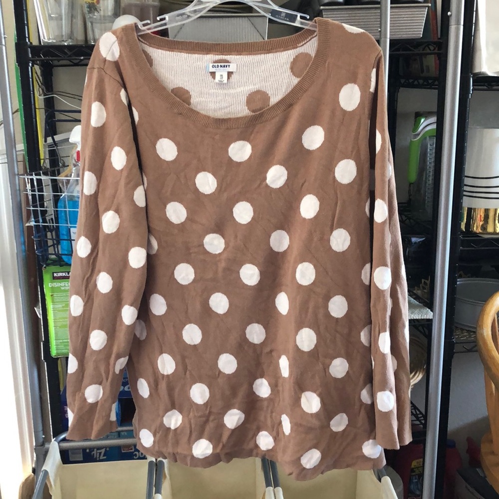 Old Navy XXL Cotton Polka Dot Sweater